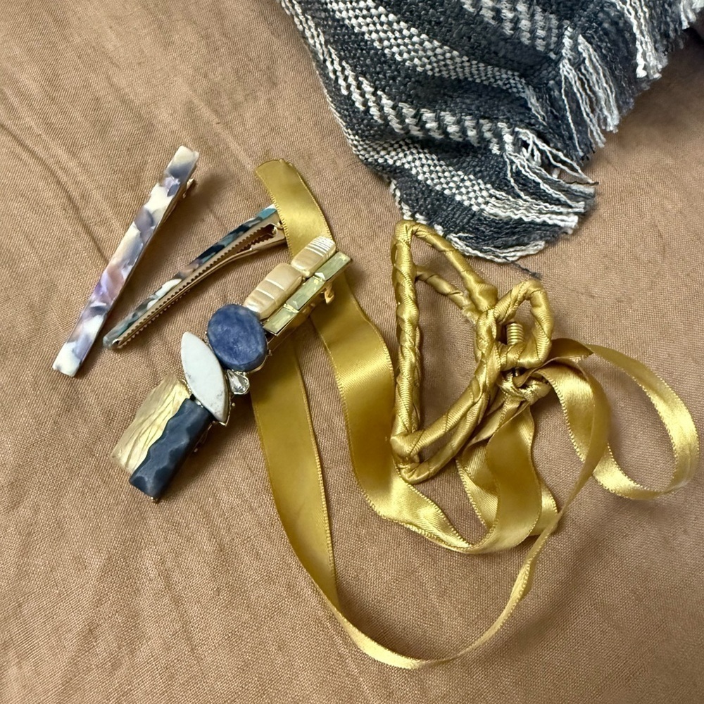 Anthropologie Hair Accessory bundle (hair claw clip, barrette and 2 clips )